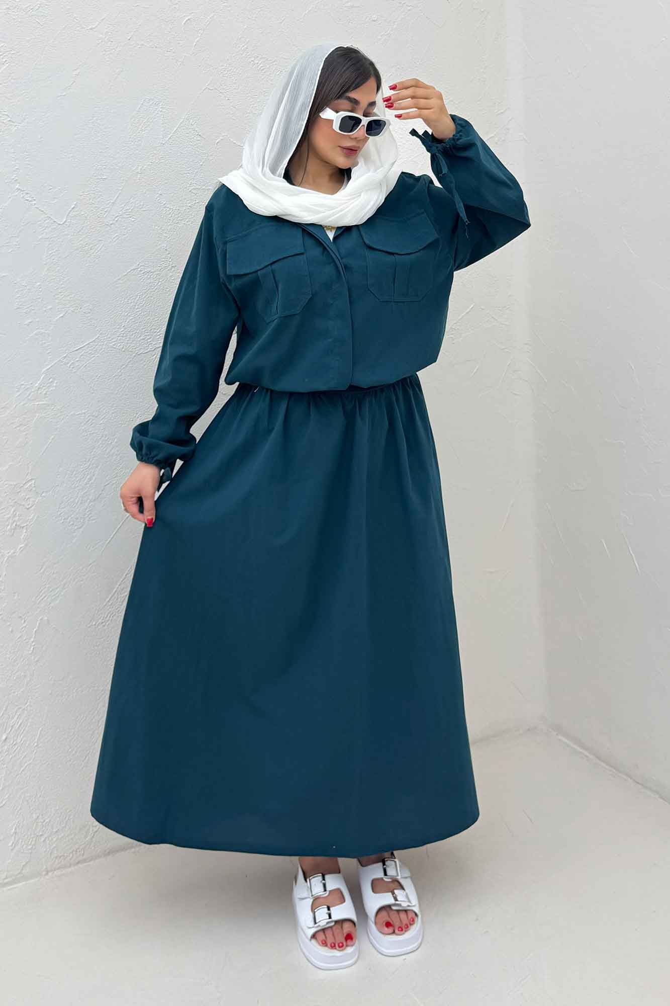 ست شومیز و دامن لینن آرونیا