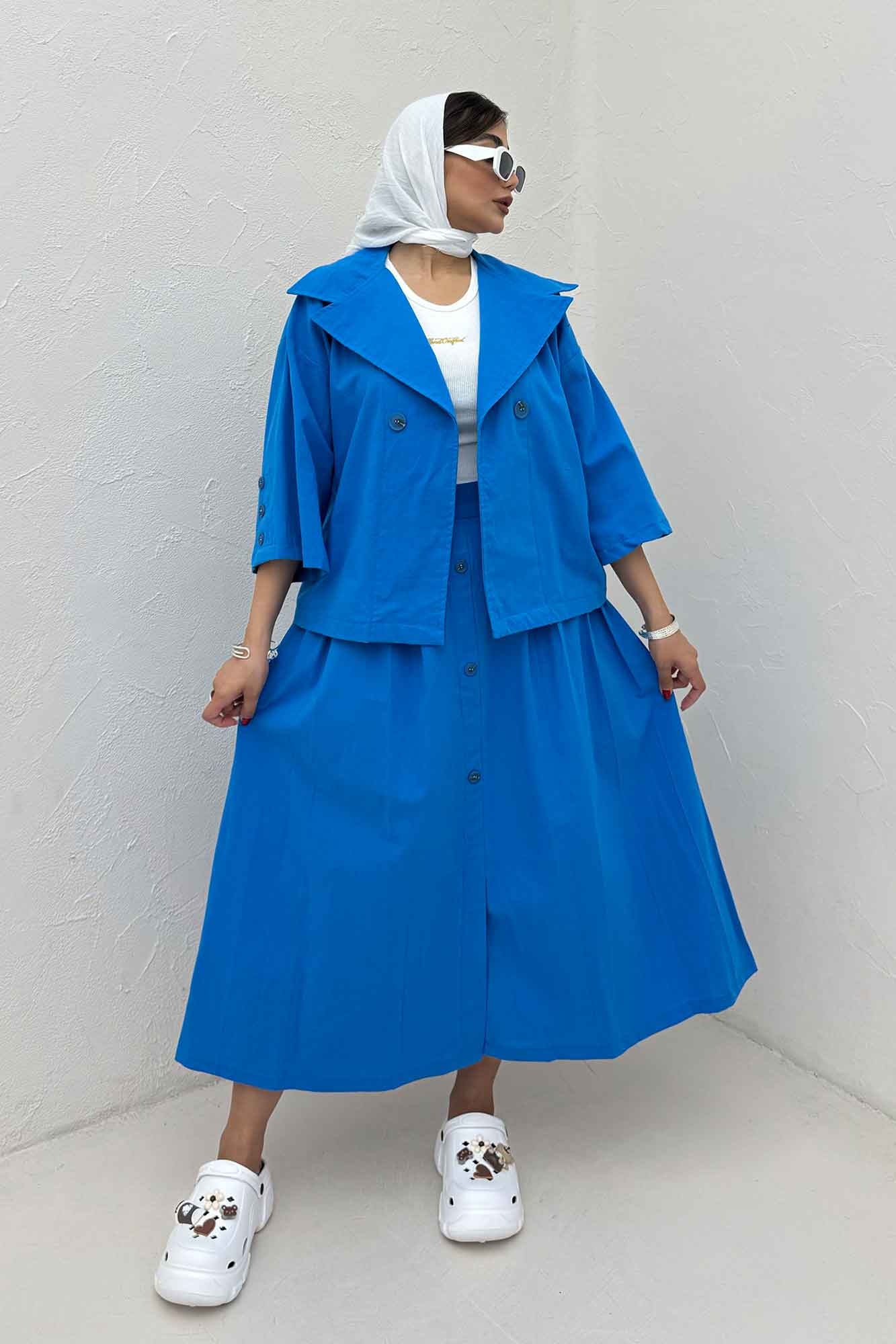 ست کت و دامن لینن الارین