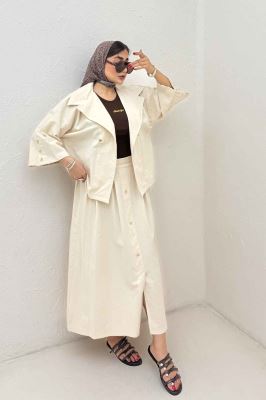 ست کت و دامن لینن الارین