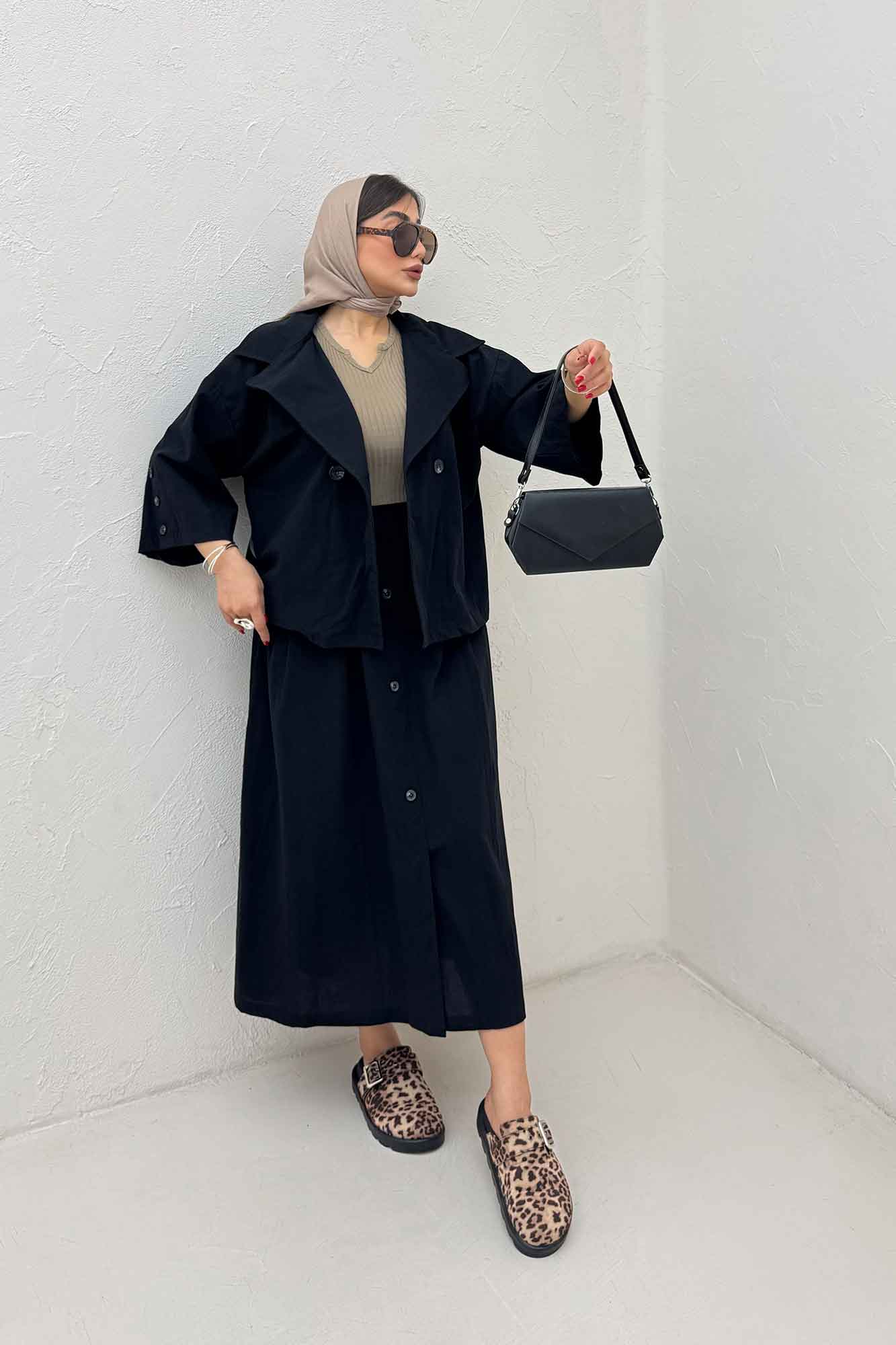 ست کت و دامن لینن الارین