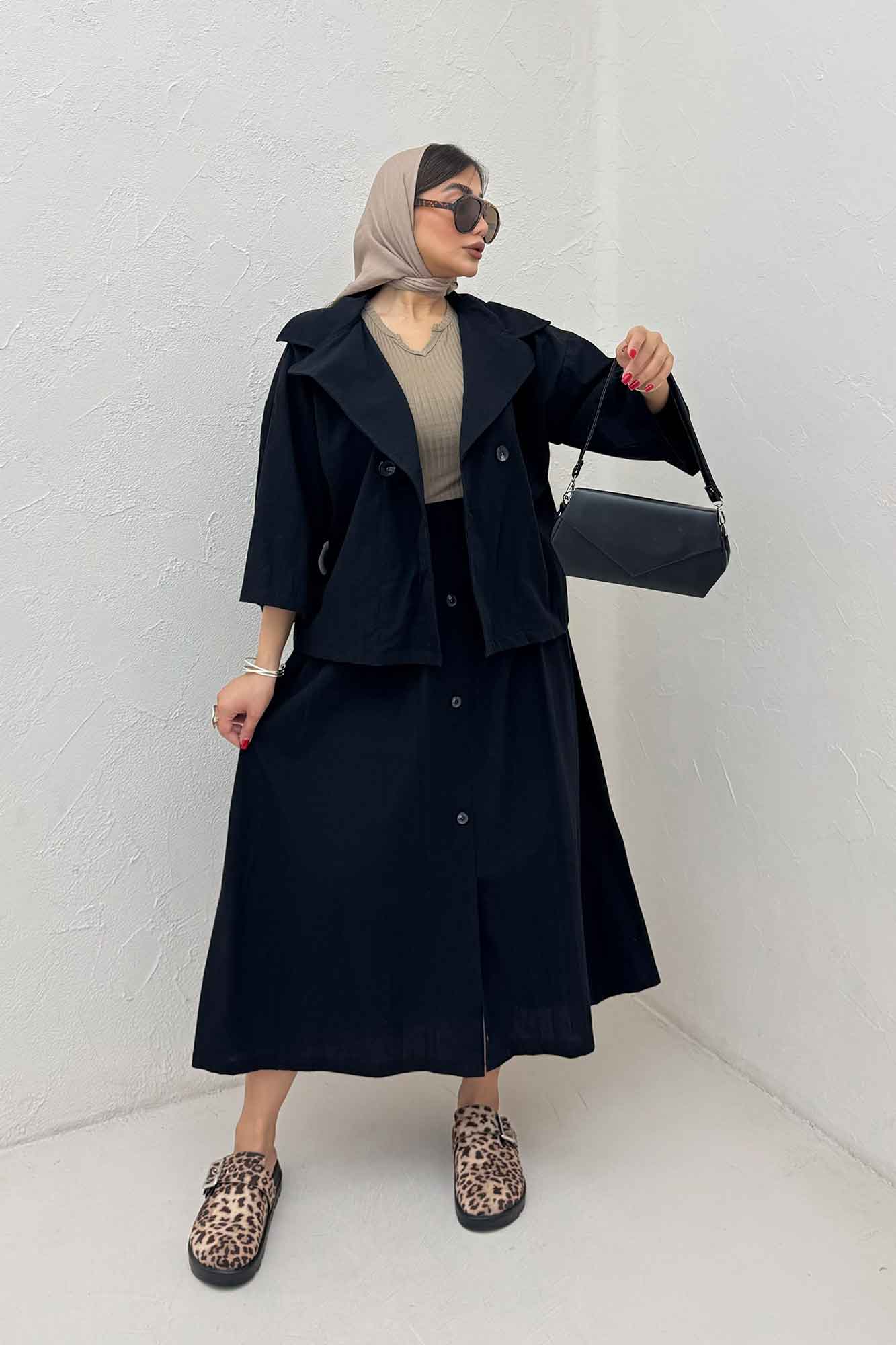 ست کت و دامن لینن الارین