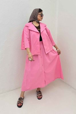 ست کت و دامن لینن الارین