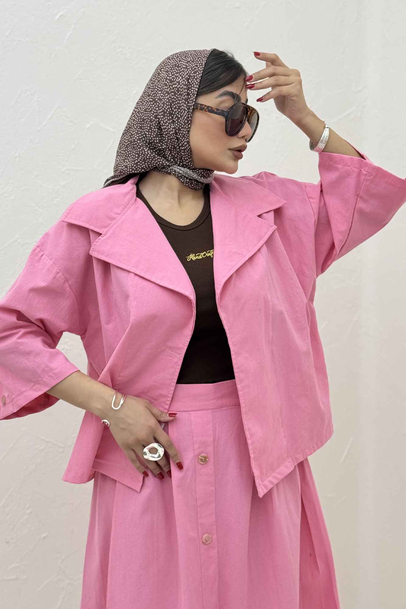 ست کت و دامن لینن الارین