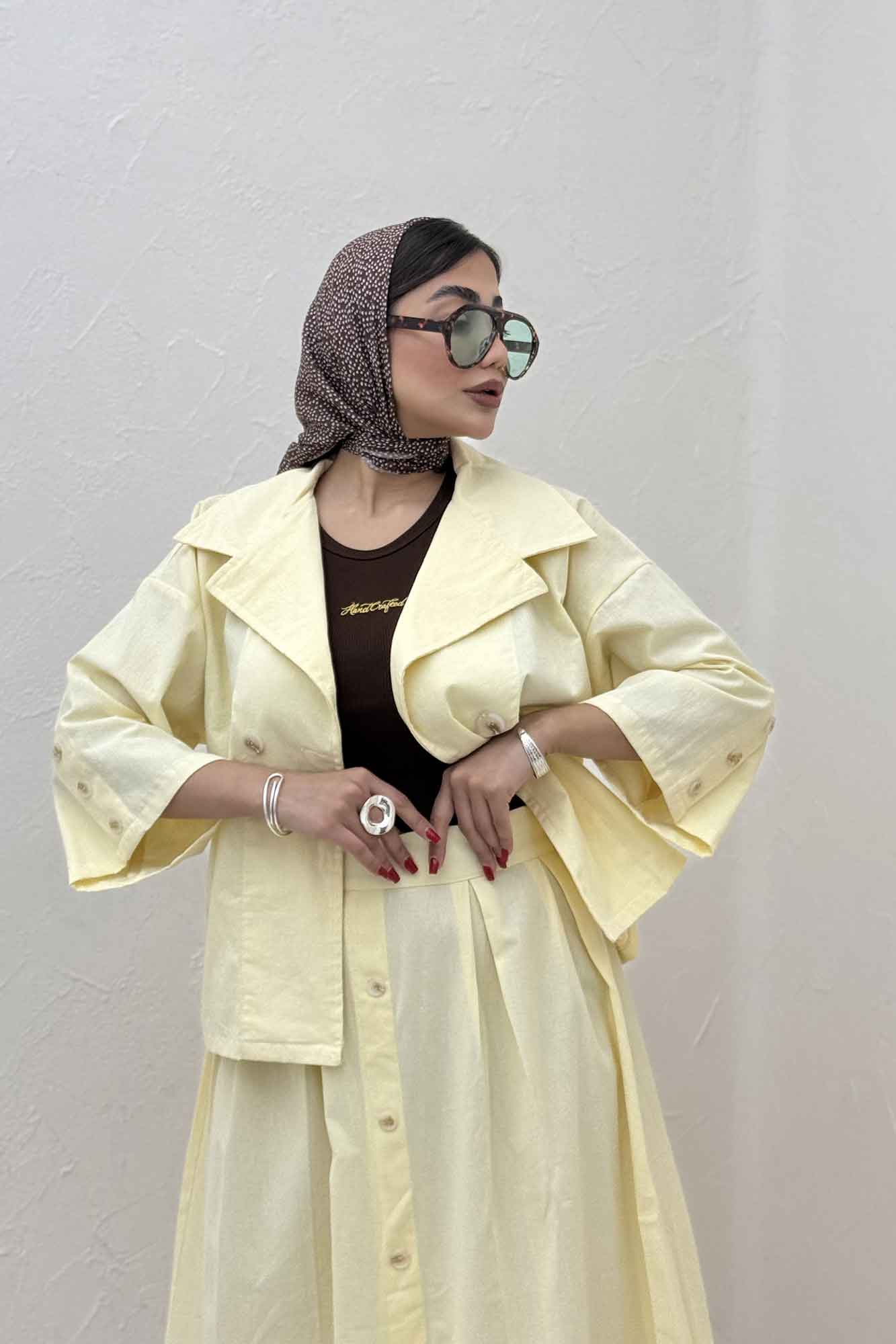 ست کت و دامن لینن الارین