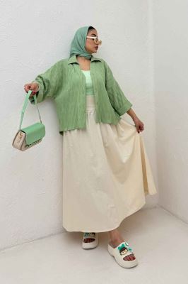 شومیز حلزونی پشت بلند مچ پاکتی