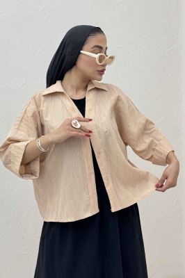 شومیز حلزونی پشت بلند مچ پاکتی