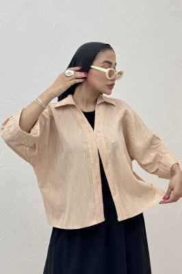 شومیز حلزونی پشت بلند مچ پاکتی