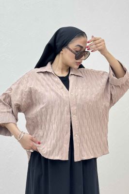 شومیز حلزونی پشت بلند مچ پاکتی