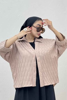 شومیز حلزونی پشت بلند مچ پاکتی