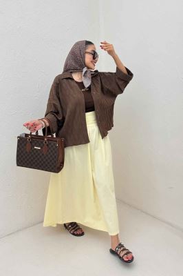 شومیز حلزونی پشت بلند مچ پاکتی