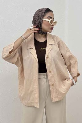 مانتو حلزونی یقه شکاری آستین سه رب