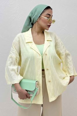 مانتو حلزونی یقه شکاری آستین سه رب