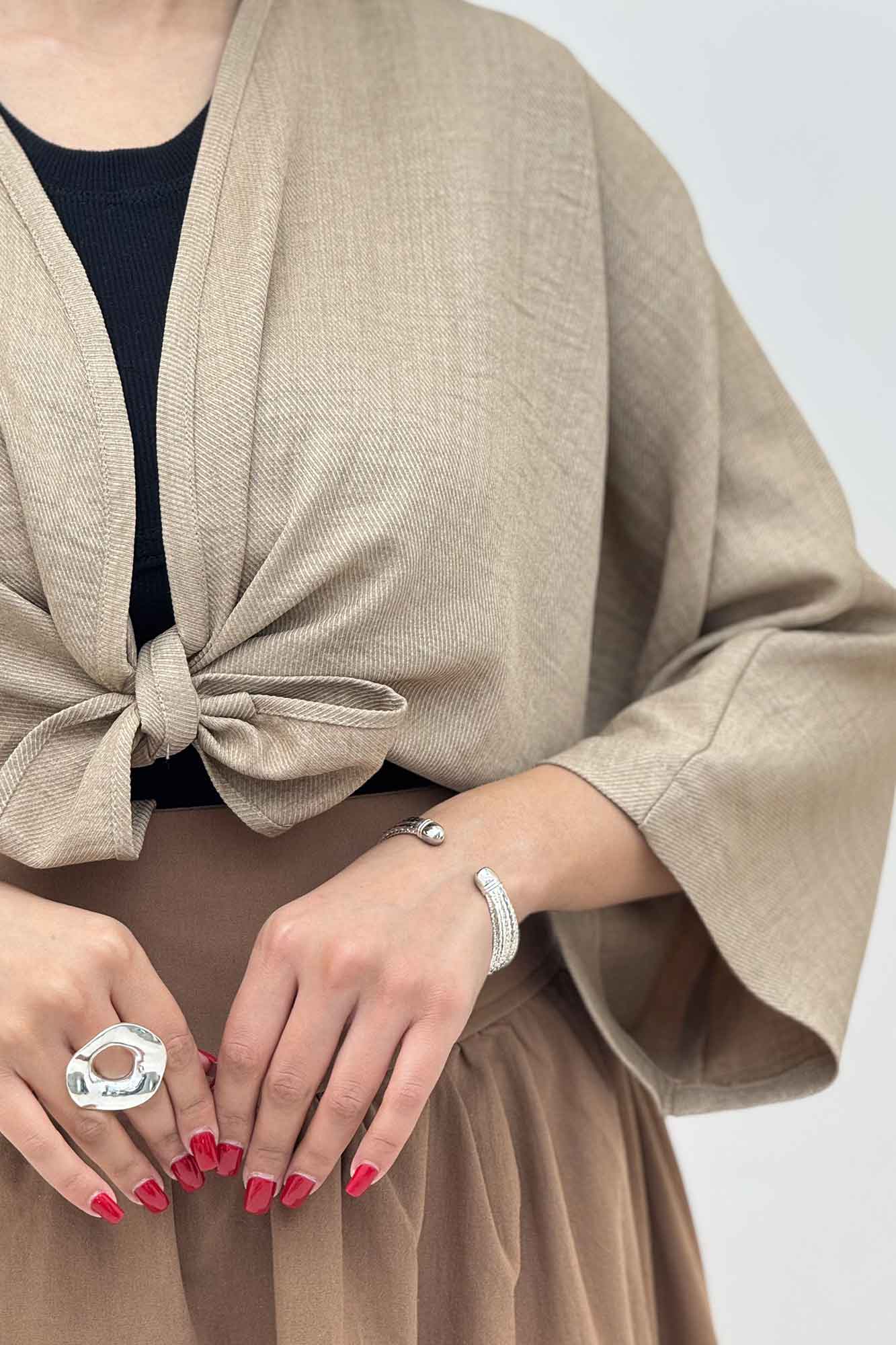 بلوز نیم تنه پایین گره شانتون