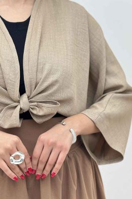 بلوز نیم تنه پایین گره شانتون