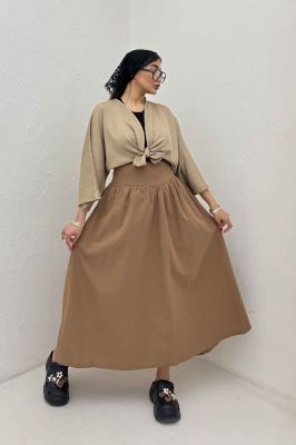 بلوز نیم تنه پایین گره شانتون