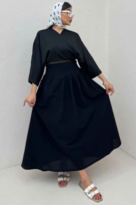 بلوز نیم تنه پایین گره شانتون