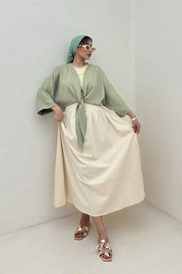 بلوز نیم تنه پایین گره شانتون