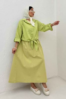 شومیز راه راه استرایپ پایین گره 