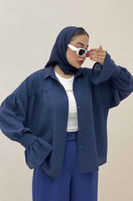 مانتو لینن کتان  مچ چین دار