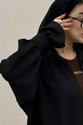 مانتو لینن کتان  مچ چین دار