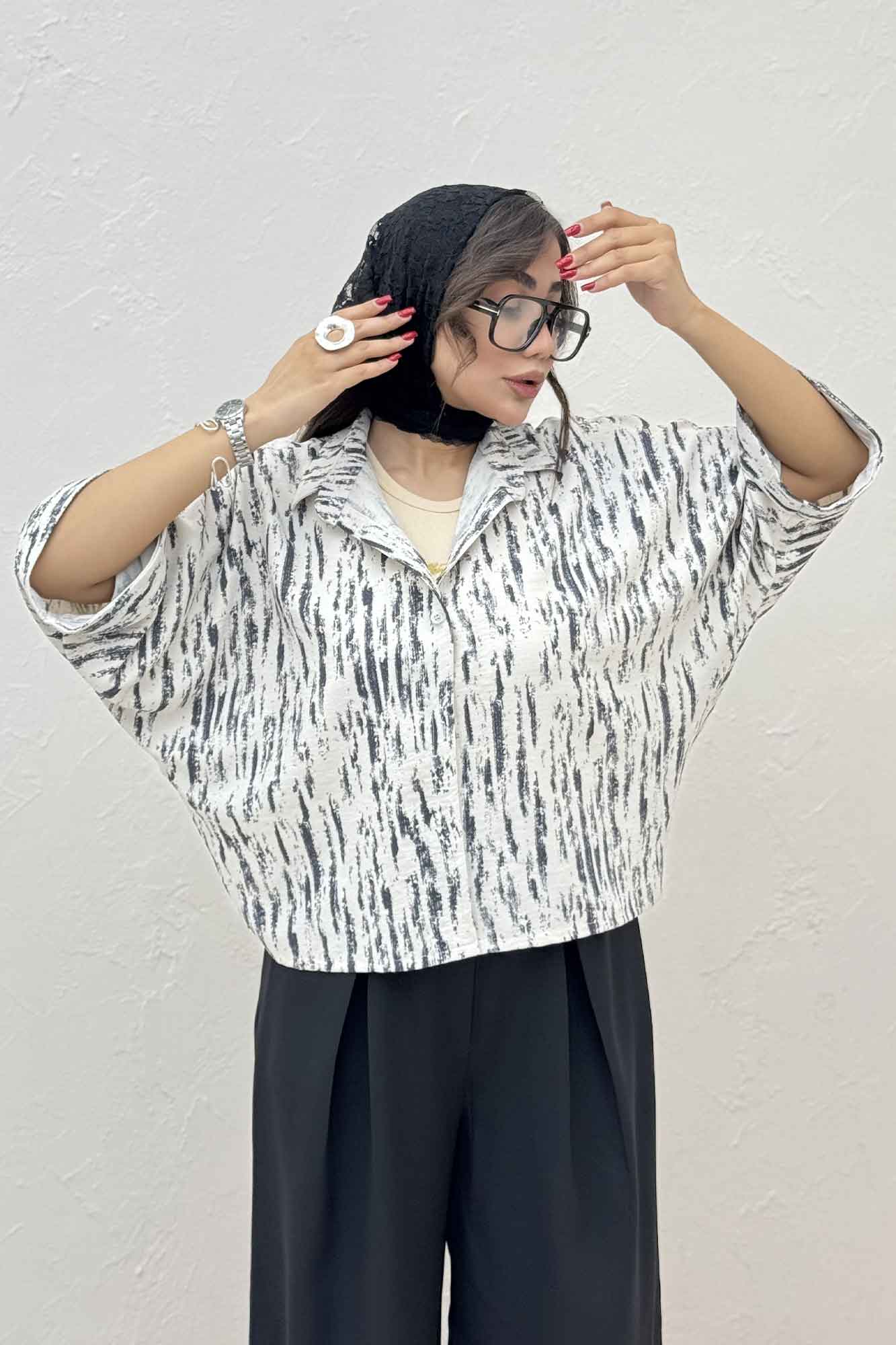 شومیز کیمونو پرینتی کد 5