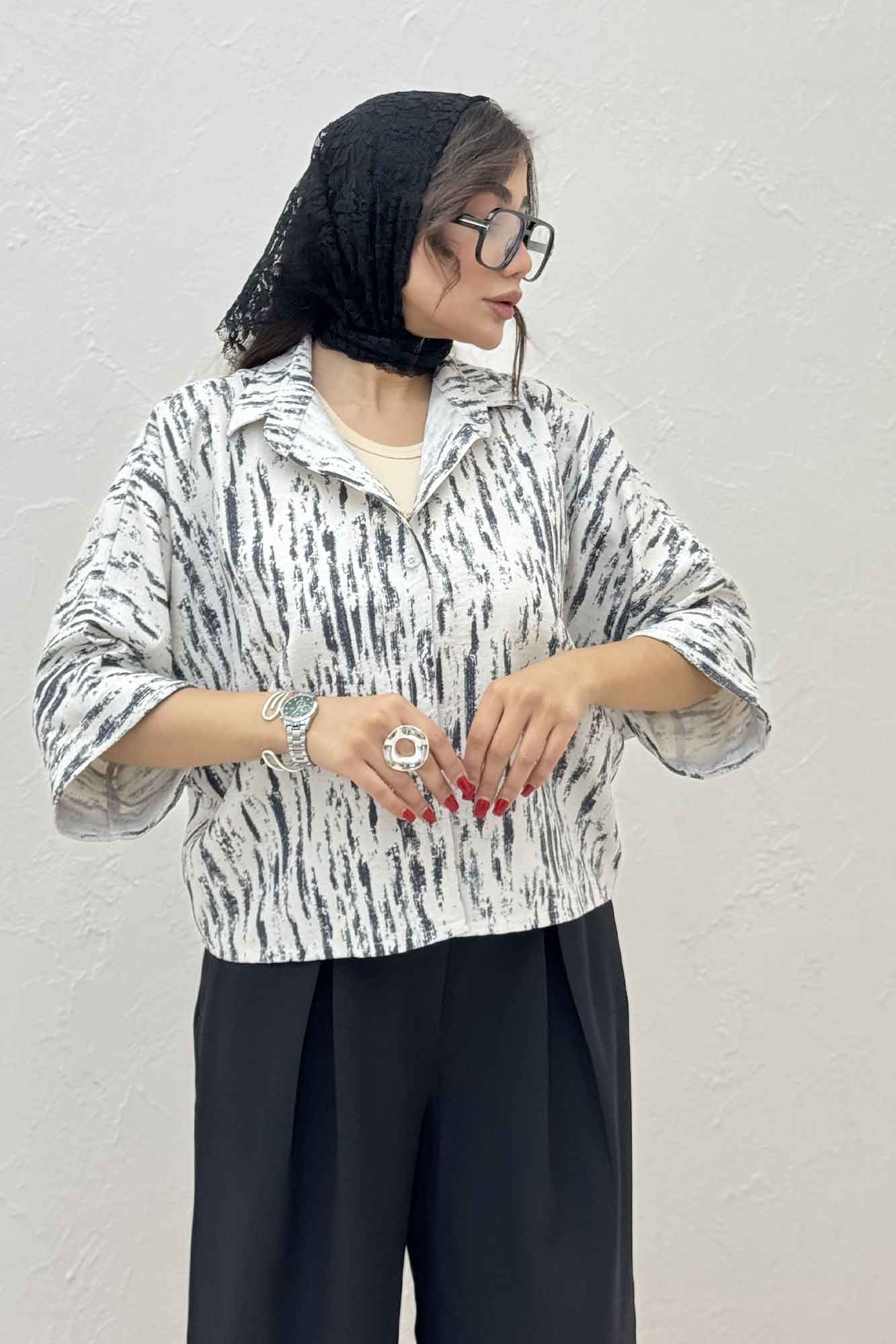 شومیز کیمونو پرینتی کد 5