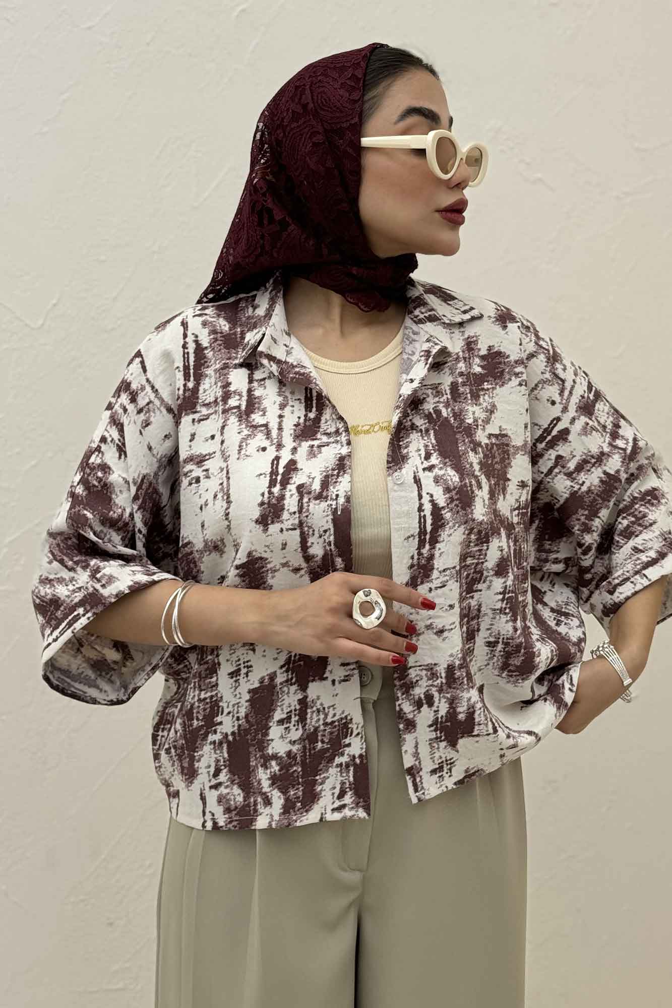 شومیز کیمونو پرینتی کد 3