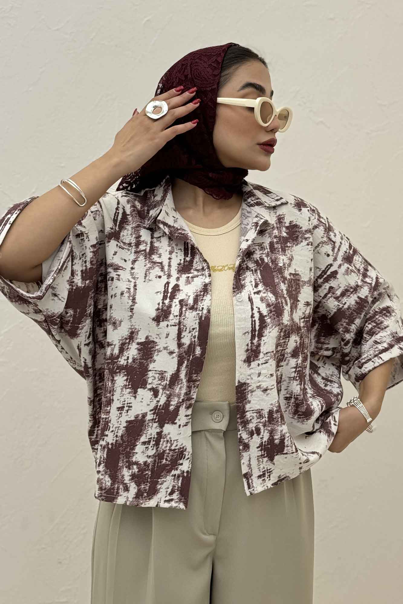 شومیز کیمونو پرینتی کد 3