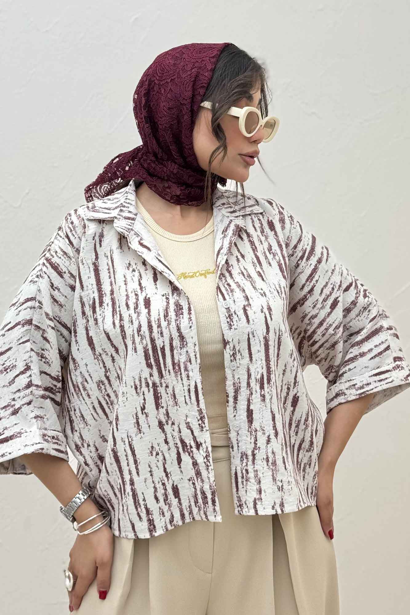 شومیز کیمونو پرینتی کد 5