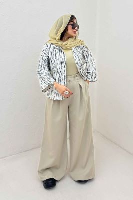 شومیز پرینتی بغل چاک آستین پاگن کد 5