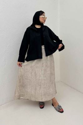 شومیز راه راه استرایپ پشت چین دار