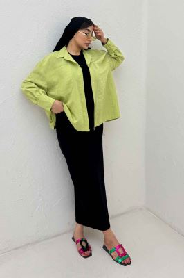 شومیز راه راه استرایپ پشت چین دار