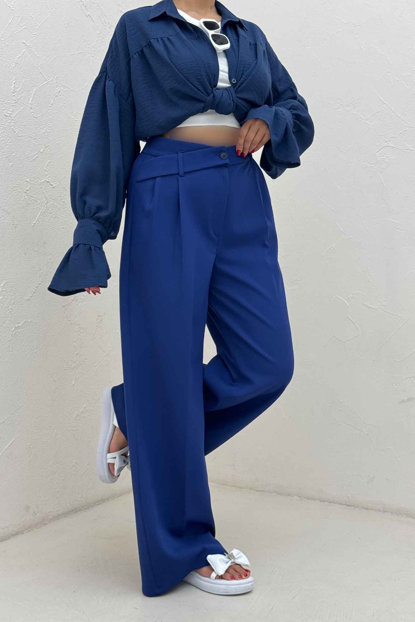 شلوار مازراتی پشت کش کمر پلدار