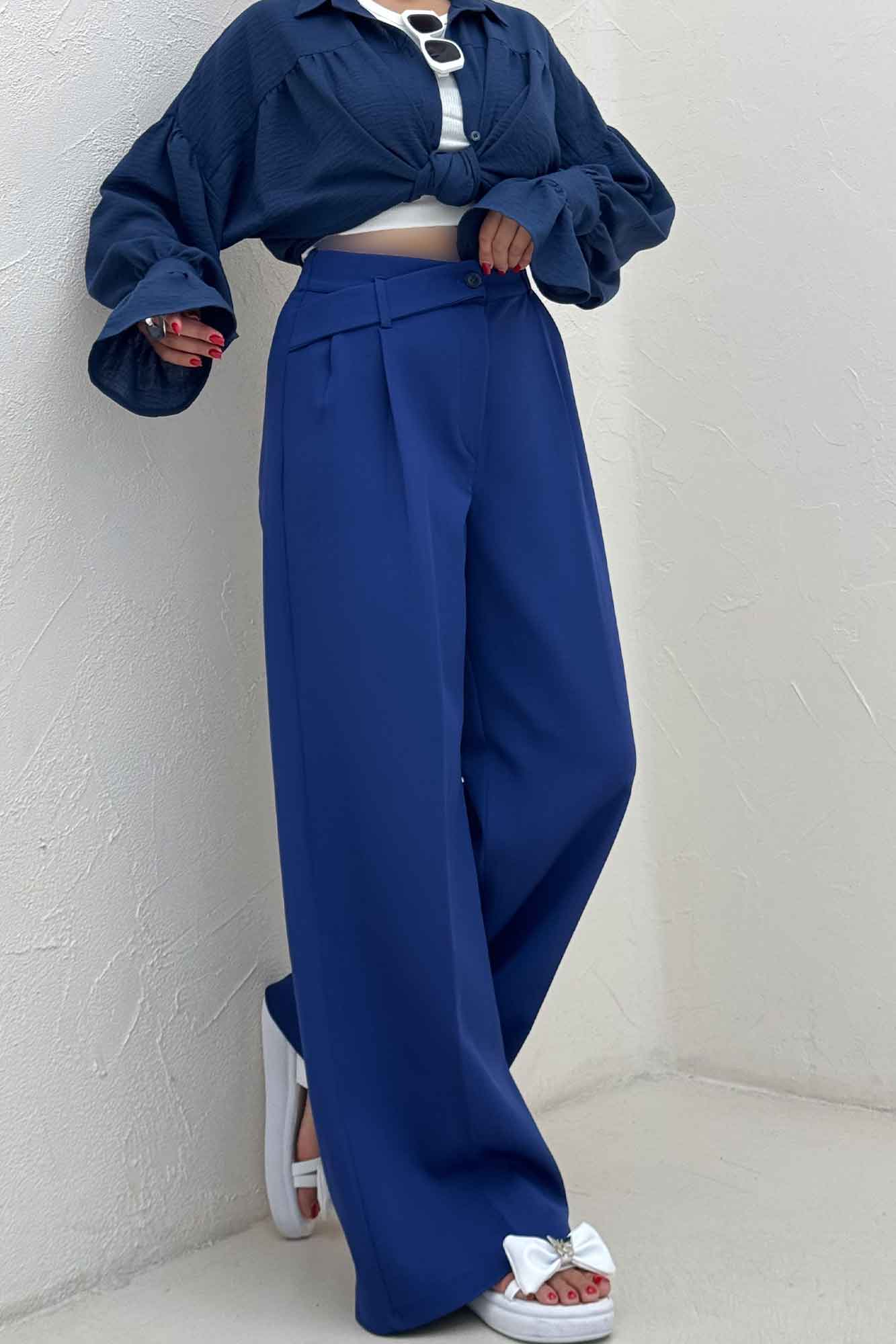 شلوار مازراتی پشت کش کمر پلدار