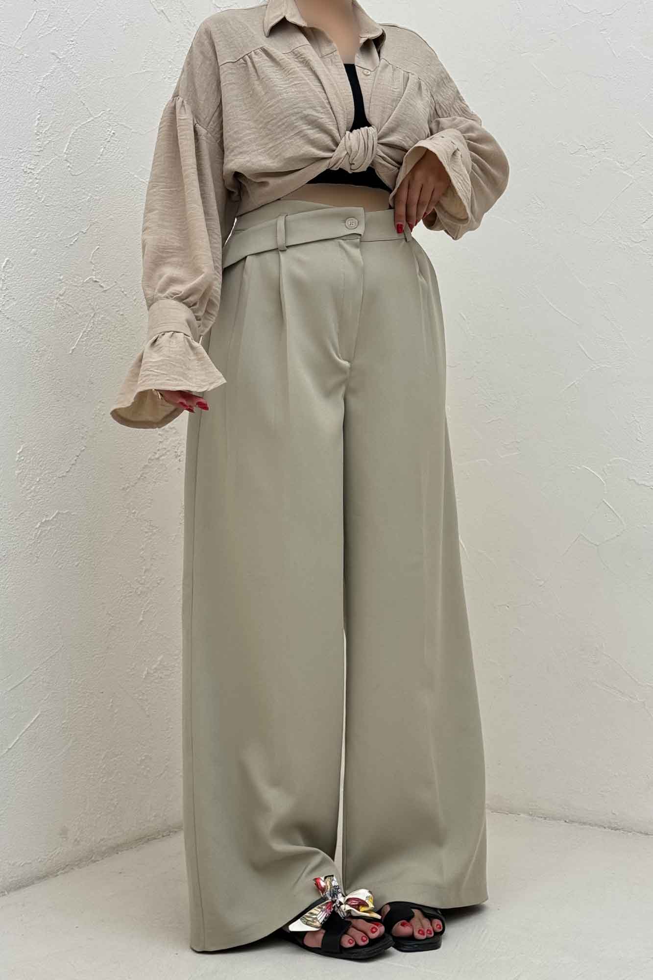 شلوار مازراتی پشت کش کمر پلدار