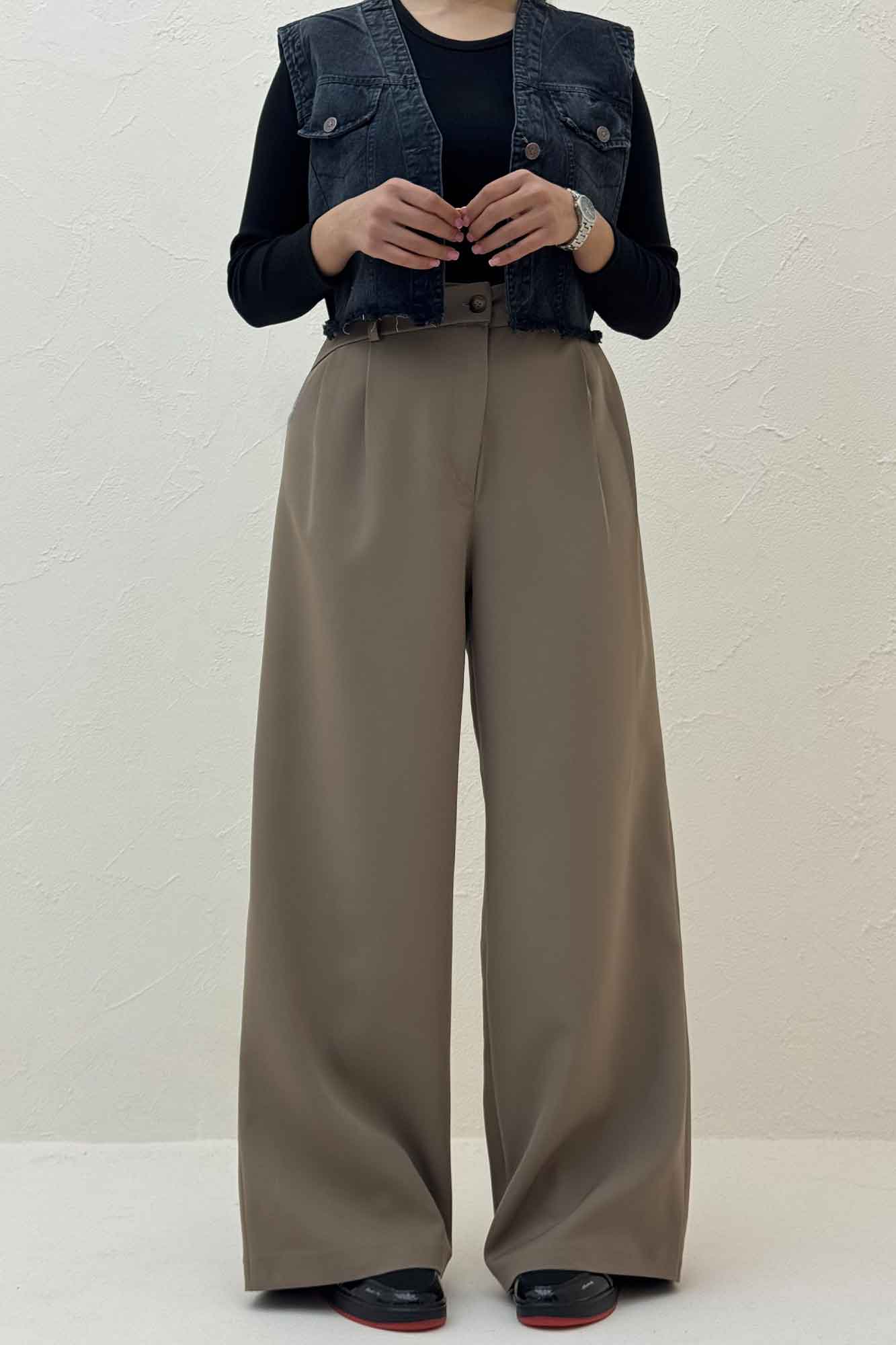 شلوار مازراتی پشت کش کمر پلدار