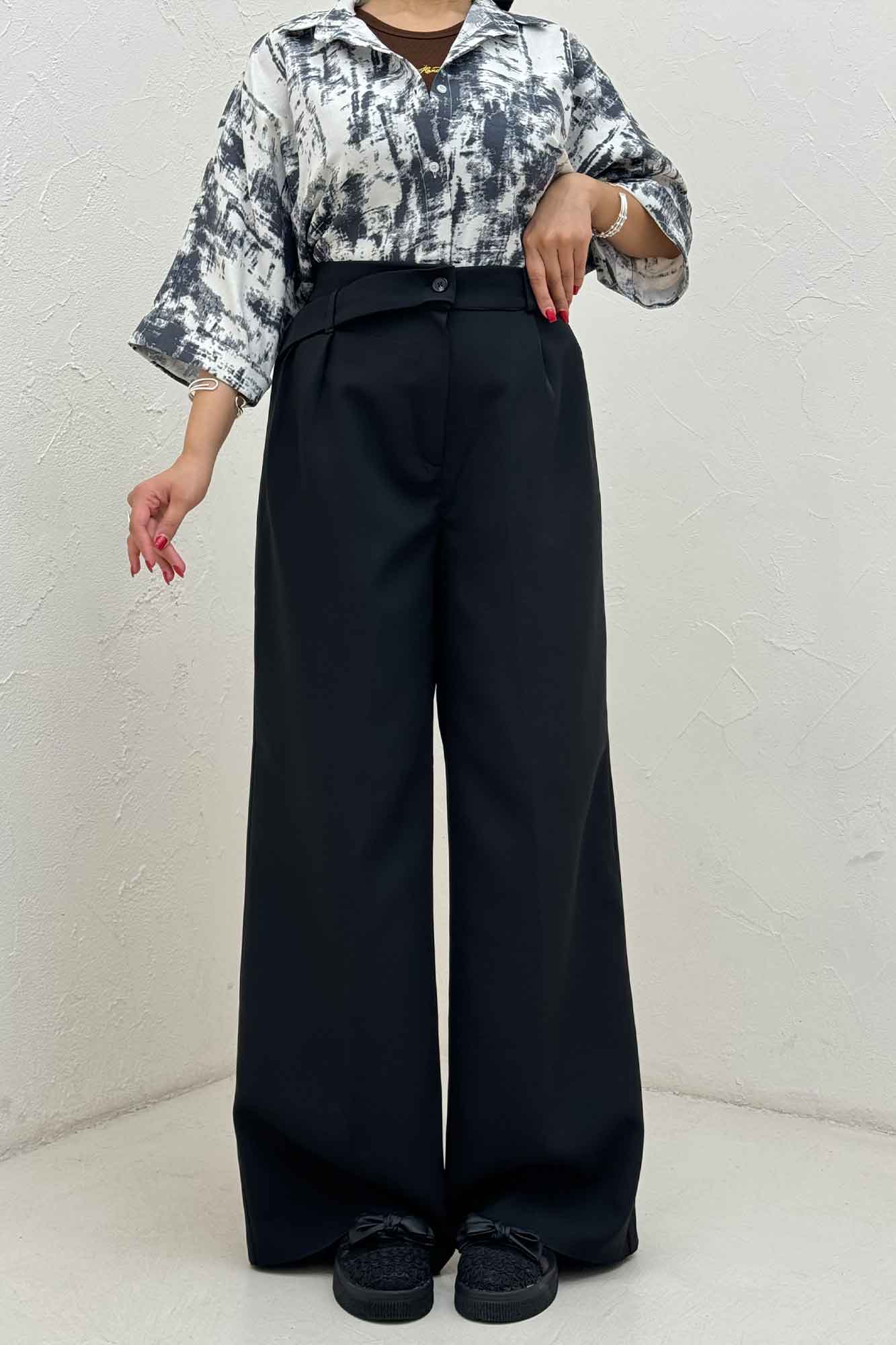 شلوار مازراتی پشت کش کمر پلدار