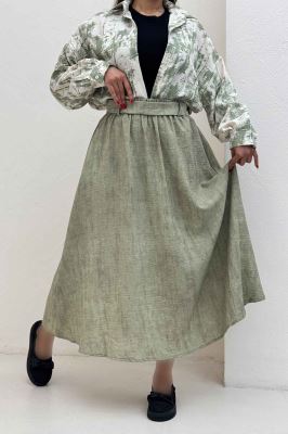 دامن کمربنددار جردن پرینت