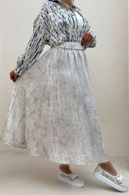 دامن کمربنددار جردن پرینت