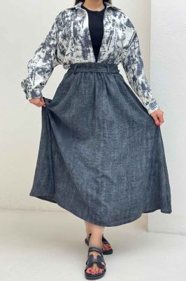 دامن کمربنددار جردن پرینت