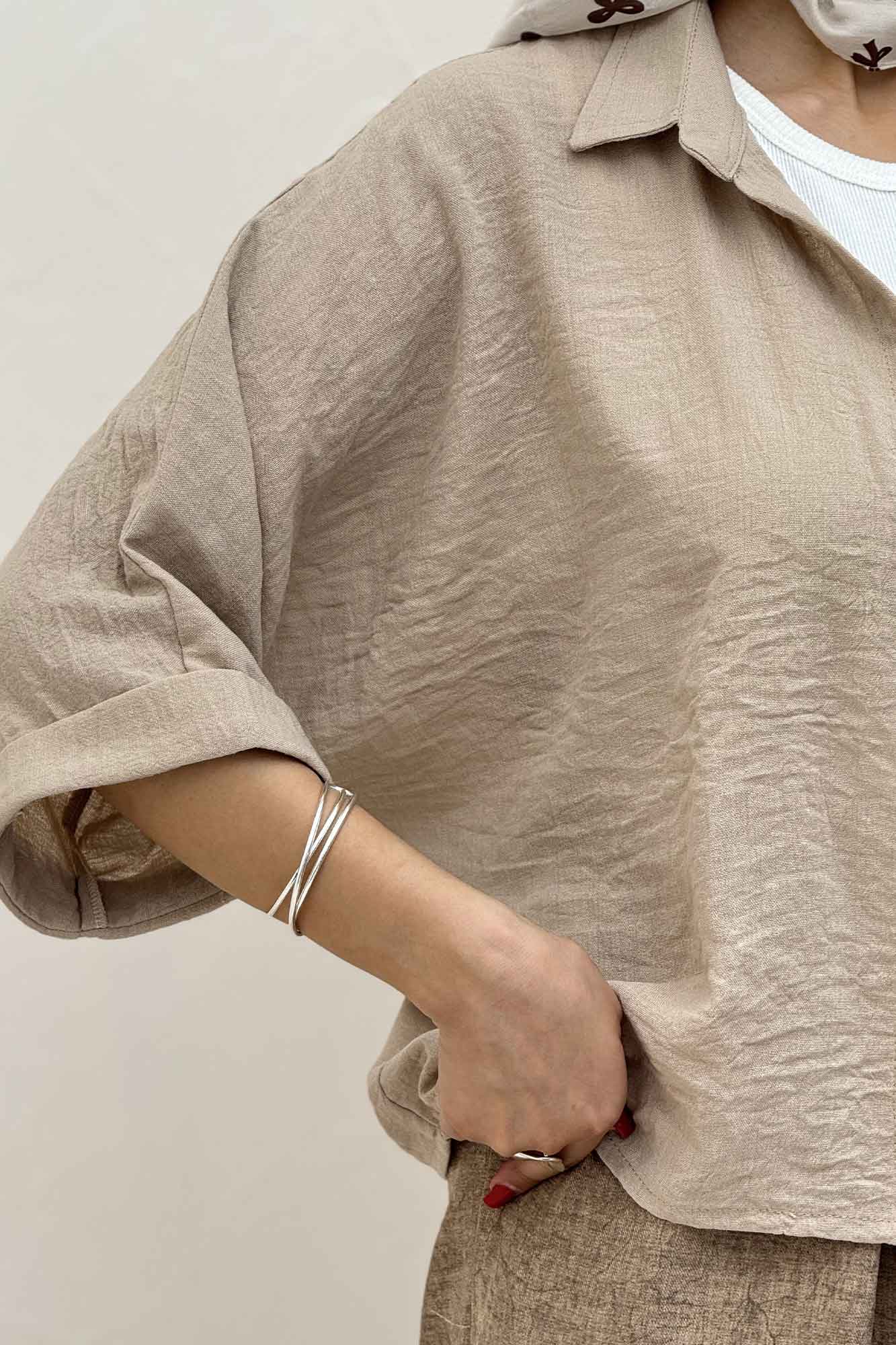 شومیز کیمونو لینن کتان 