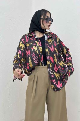 شومیز ساتن حریر طرح ساوانا