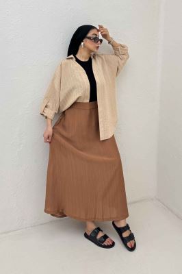 مانتو راه راه استرایپ یقه آبشاری