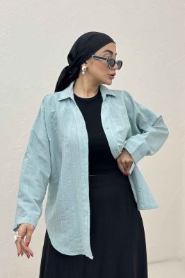 مانتو راه راه استرایپ یقه آبشاری