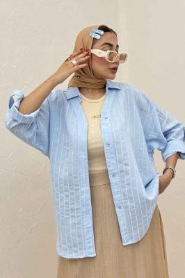 مانتو راه راه استرایپ یقه آبشاری