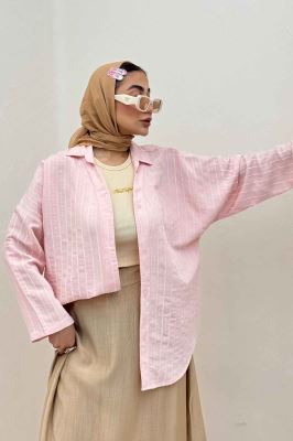 مانتو راه راه استرایپ یقه آبشاری