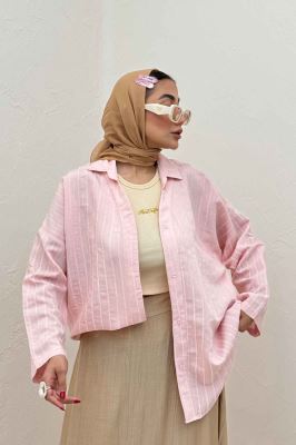 مانتو راه راه استرایپ یقه آبشاری