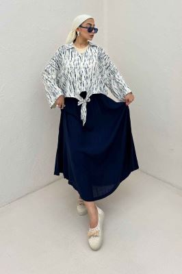 شومیز گره ای یقه هفت پرینتی کد 5