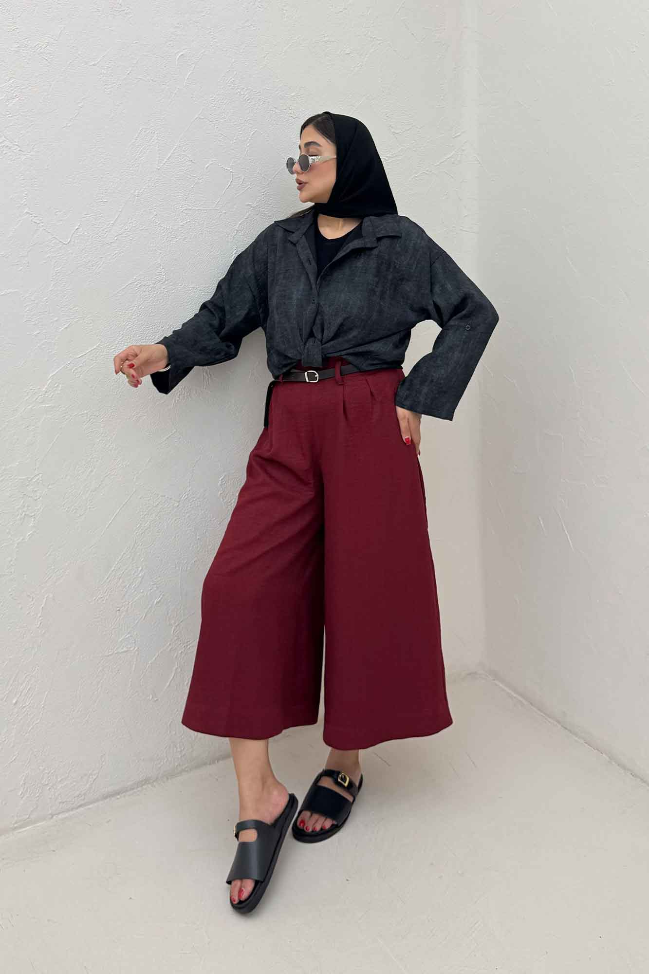 شومیز پرینتی گره ای آستین پاگن کد 1