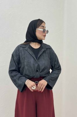 شومیز پرینتی گره ای آستین پاگن کد 1